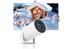 【Auto Keystone】 HIPPUS Mini Videoprojecteur 1080P, Retroprojecteur Portable WiFi 5G/2.4G Bluetooth, Projecteur Video avec Retournement à 180°, Vidéoprojecteur Home Cinéma pour PS5/Fire