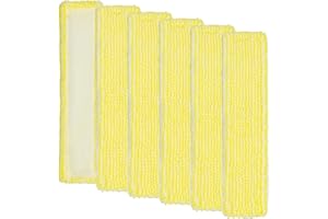 DLAIMI 6 piezas almohadillas accesorio Compatible con Kärcher WV2 microfibra mopa cubierta de la ventana de vacío para WV5 WV6 Plus / Premium WV50 WV6 Reutilizable y lavable a máquina