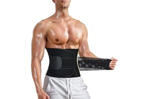 Chumian Ceinture de Sudation Abdominale pour Homme Minceur Ceinture Amincissante Gaine Ventre Plat Néoprène Sport Réglable Fitness Sauna