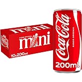 Coca-Cola Original Flavor, Cola Soda &ndash; Pack of 10 Mini Cans, 200 ml