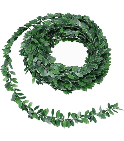 Artificial Eucalyptus Garland Artificial Eucalyptus Vine Silk Hanging Leaves Green Garland For Wedding Party Background Wall Decoration (Green#014