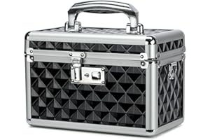 HEWEI WORKS Medizin box, abschließbare Medikamentenbox, leere Erste-Hilfe-Box, Sicherheitsbox, vielseitige abschließbare Box für Zuhause und im Freien (Black, Small)