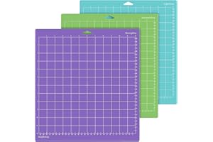 Gigmeta Tapis de coupe pour Cricut, Tapis de coupe 3 pièces (12 x 12 pouces) pour Cricut Maker 3/Maker/Explore 3/Air 2/Air/One