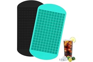 Binnan 2pcs Bac à Glaçons en Silicone, Moule en Silicone pour 160 Mini Glaçons, Glacons Moule pour Cuisine, Lait, Cocktails, Whisky, Bières, Fruits, Reutilisable, Bac Glaçon Bébé