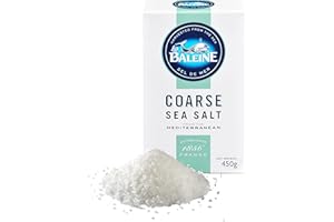 La Baleine Salt, Coarse Sea Salt Box for Cooking and Seasoning, Ideal for Salt Grinders, 450g