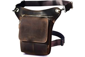 Le'aokuu Oryginalne skórzane torby Mężczyźni Messenger Torba na ramię Torby na pas Sportowe 211-1 (211-1 A brązowy)