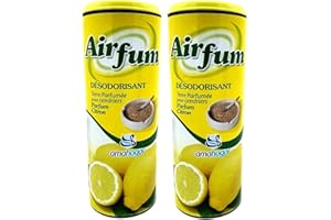 BUSINESS SQUARE BS Lot de 2 Sable 350g Désodorisant AntiTabac Pour Cendrier Éliminateur de Fumée et D'odeurs Cigarette, Purificateur de Cendres Pour la Maison, le Bureau L'hôtel et la Voiture (Citron)