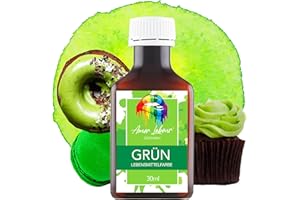 ‎AMOR LABOUR AMOR LABOUR Professional Lebensmittelfarbe GRÜN 30ml | Zum Färben von Teig, Dessert, Muffin, Macaron und alle anderen Lebensmittel
