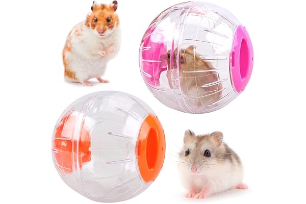 JLNGTHONG 2 Boules Transparentes Mignonnes pour Hamster - Balles d'Exercice