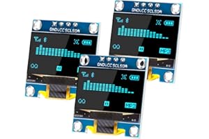 APKLVSR 3 módulos de pantalla OLED I2C de 0,96 pulgadas de 128 x 64 píxeles I2C, compatible con Arduino Raspberry Pi (azul)