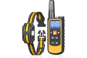 SPERRIC Collier Anti aboiement Chien,Collier de Dressage pour Chien avec Telecommande, Portée de 800m, étanche IP67,avec Mode Vibration, Son, Choc Statique et Lumière, pour Gros et Petit Chien.