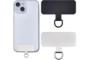 Jaslongri Handykette Pads,Handy Patch，Mobile Patch，Metall Pads,Universeller Handytrageband Pads ohne Klebstoff,Langlebige stabil Pads,Handy Lanyard Pads. (Schwarz, Silber)