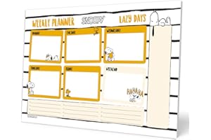 Grupo Erik Weekly Planner A4 - Snoopy Stationery | Daily Planner Family, Desk Calendar, 54 Tear Off Pages Notepad | Snoopy Gifts, Snoopy Merchandise