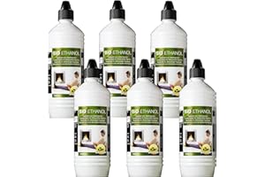 Farmlight Bioetanolo 6 Litri, Ultra Inodore, Combustibile Ecologico 100% Origine Vegetale, Compatibile con tutte le Stufe Elettriche o Meccaniche