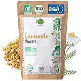 ORIGEENS ORGANIC CHAMOMILE TEA Sourced in Europe, 100g | Camomile Tea Whole Flower, Digestion & Sleep Easy Tea | Camomile Flo