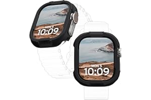 URBAN ARMOR GEAR UAG Compatible with Apple Watch Case 49mm iWatch Series Ultra 2/Ultra Scout Black, Rugged Military Grade Drop Proof Snap-On Protective Bumper Hard Case