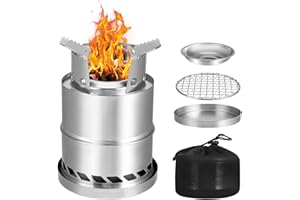 GXPJYCFOB Table Top Fire Pit, Portable Smokeless Tabletop Firepit, Safe Burning Stainless Steel Mini Fireplaces, Outdoor Small Fire Bowl Camping Stove with Travel Bag for Garden Patio, Fueled by Pellets or Wood