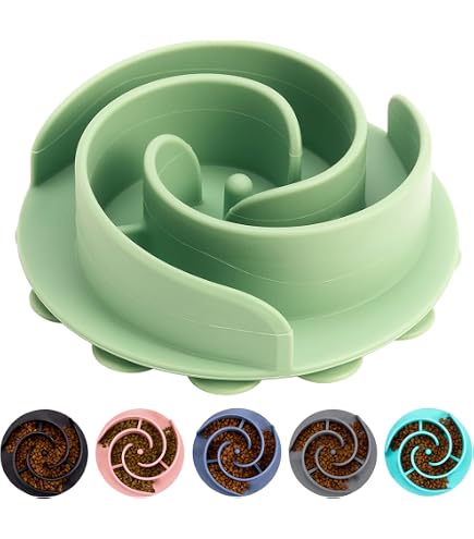 Slow Feeder Dog Bowl Insert - Silicone Maze Mat For Fast Eaters, Fits Any Bowl