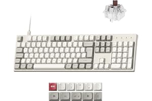 Keychron C2 Pro 8K Wired Mechanical Keyboard - UK ISO Layout, 8000Hz Polling Rate, QMK/VIA Programmable Hot-Swappable Brown Switch, RGB Backlit Full Size with PBT Keycaps for Mac, Windows, Linux