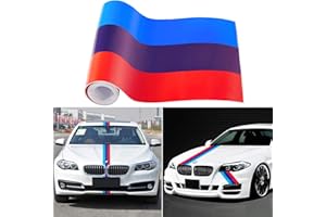 NONE/BRAND All-Pie Autocollant de voiture pour capot, pare-chocs avant/arrière et coffre de toit Motifs de rayures 3 couleurs 3 m