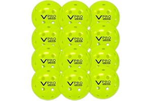 Vulcan VPRO Flight Outdoor Pickleball, offizieller Ball der PPA Tour, Hi-Vis Gelb, mehrere Zähloptionen