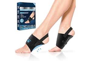Healrecux Arch Support Braces for Plantar Fasciitis, Foot Arch Pain Relief for Women & Men, Built-In Orthotics Arch Support Inserts for Flat Feet, Fallen Arches(Anti-Slip Strips)