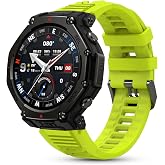 CHULN Silicone Strap Compatible with Amazfit T-Rex 3 Pro 48 mm, Sports Waterproof and Breathable Replacement Bracelet for Ama