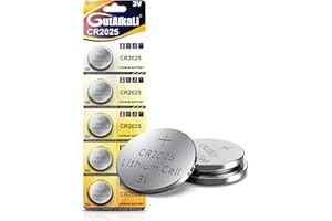 GutAlkaLi CR2025 3V Pile Bouton au Lithium Piles électriques CR 2025 Batterie au Lithium Paquet de 5