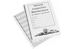 MINERVA PRINT A5 52 Week Commercial Vehicle Inspection Record Log Book Driver Safety Checks