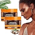 Makbeaty Intense Tanning Gel Carrot Tanning Gel, Tanning Cream for Sunbeds and Outdoor Sun, Uses 100% Natural Ingredients to Achieve A Natural Tan(2 PCS)
