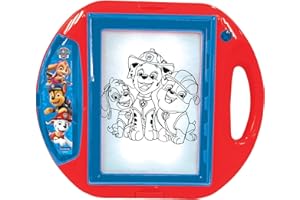 Lexibook CR310PA Psi Patrol Projektor Rysunkowy, 4 Tampony, 10 Szablonów, Ekran Świetlny, 1 Długopis w Zestawie, Artystyczna i Kreatywna Zabawka dla Dziewcząt i Chłopców, Czerwony, Niebieski, Czarny