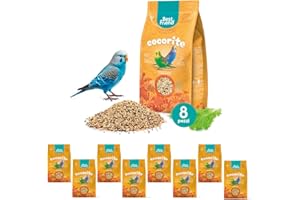 Best Friend Mangime Completo per Cocorite con Semi di Cicoria, Lattuga e Finocchio Mangime per gli uccelli con Ingredienti Naturali, Qualità 100% Made in Italy | Confezione da 8 pacchi