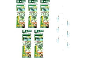 WZWZO Mitraillette Peche en Mer, 30 Pièces Peche en Mer, Bas de Ligne Peche en Mer, Peche Mer, Bas de Ligne, Mitraillette Peche en Mer Maquereau, pour Pêche en Mer, pour maquereau, Pollock, Hareng, Bar