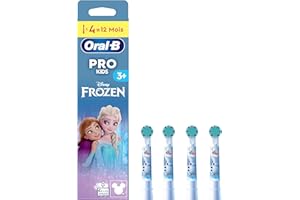 ‎ORAL-B Oral-B Pro Kids 4 końcówki do elektrycznych szczoteczek do zębów, Disney, królowa lodu, zaprojektowane do delikatnego szczotkowania