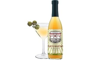 Barrel Roll Bar Essentials Dirty Martini Mix - Premium Olive Brine Cocktail Mixer - Olive Juice From Gourmet Olives - Made in the USA - 12.7 Ounces