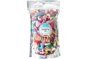 Sweetie Pie Pick & Mix Sweets Quality Pic n Jelly Large Candy Bag Mixed and Selection Fizzy And None 1KG Resealable Pouch Share - FRESH SOFT TASTE