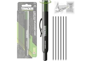 Tracer 6 dispensadores de minas de repuesto (incluyendo 4 cables de repuesto de grafito oscuro 2B y 2 cables alternativos amarillos)