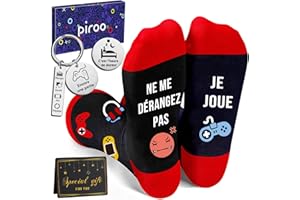 PIROO Chaussettes Drôles Homme Chaussettes Rigolote Chaussette Jeu Amusantes Fantaisie Cadeaux Nouveauté pour Homme Cadeau Noël Papa Amie Famille Fête des Pères