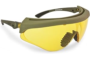 Bertoni Occhiali da Tiro Poligono Protezione Antiurto ed Antiappannanti - Inclinazione Lente Regolabile - AF869 Occhiali Balistici