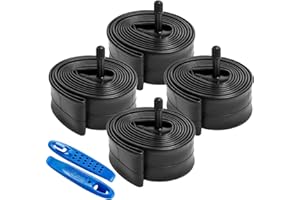 YunSCM Lot de 4 47/57-559 Chambres à air 26X1.75/1.95/2.125 AV34mm Valve Compatible 26 Pouces Chambre à air 26x1.75 26x1.90 26x1.95 26x2.0 26x2.10 26x2.125