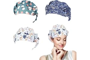 EUYKQNOI 3 Piezas Gorro Cocina Redecilla Chef Redecilla Elástica Transpirable para Panaderos Redecilla para Cocina Mujer y Hombres Redecilla para Catering con Sombrero de Chef con ala