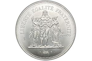 PRECIOUS & VALUABLE METALS PORQUE NO SOLO EL ORO RELUCE Replica di alta qualità della moneta storica: Francia 50 franchi francesi Hercule de Dupre 1979. Realizzata in cupronichel e placcata argento.