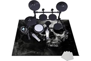 JAEVKWZY 160 x 100 cm Drum Teppich Schlagzeug Teppich Schlagzeugteppich Schallschutz Teppich Schallschutzmatte Drum Rug Drum Matte Drumteppich Quadratische, rutschfeste Trommel Teppiche für Bass Drum Snare