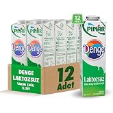 Pınar Denge Laktozsuz S&uuml;t 1 L X 12 Adet