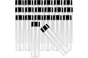 JEUIHAU 20 Pack 350 ml Clear PET Plastic Juice Bottles with Black Lids, Empty Plastic Juice Bottles, Reusable Plastic Drink Bottles Bulk for Storing Smoothie, Juice, Milk and Homemade Beverages