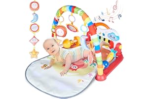 WYSWYG Baby Spielmatte & Gym,Monate Kleinkind Puzzle Spielzeug Spieldecke - Kick Piano Matte - Rot