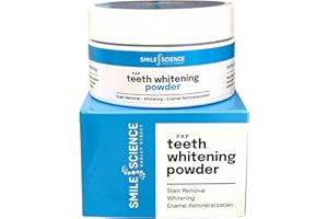Smile Science Harley Street Pap Teeth Whitening Powder - Stain Removal - Enamel Remineralisation -Tooth Powder for Teeth Stain Removal - Whitening Toothpaste- 30g Jar