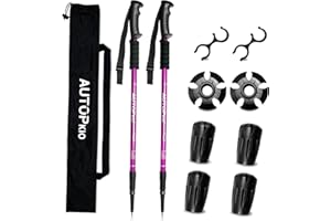 ‎AUTOPKIO AUTOPkio Walking Stöcke Trekkingstöcke, Nordic Walking Stöcke Verstellbar Aluminium Anti-Schock Laufstöcke mit Eva Schaum Griff für Trekking Damen Kinder Herren Senioren