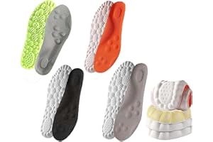 EEIIEY Plantilla con tecnología 4D Cloud - Plantillas 4D en forma de U, plantillas de espuma viscoelástica, fascitis plantar y soporte de arco, plantillas ortopédicas para zapatos para senderismo (mixto,