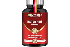 ‎PLASTIMEA ROTER REIS Premium Kapseln - 2,8 mg Monacolin K - Angereichert mit Coenzym Q10 & Phytosterolen aus der Pinie Lipophytol® - 90 Kapseln - Nutrimea